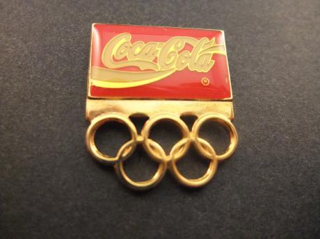 Coca Cola Olympische ringen goudkleurig logo
